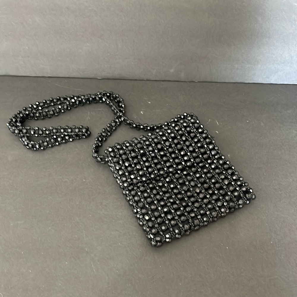VINTAGE 90’S EXPRESS BLACK BEADED PURSE